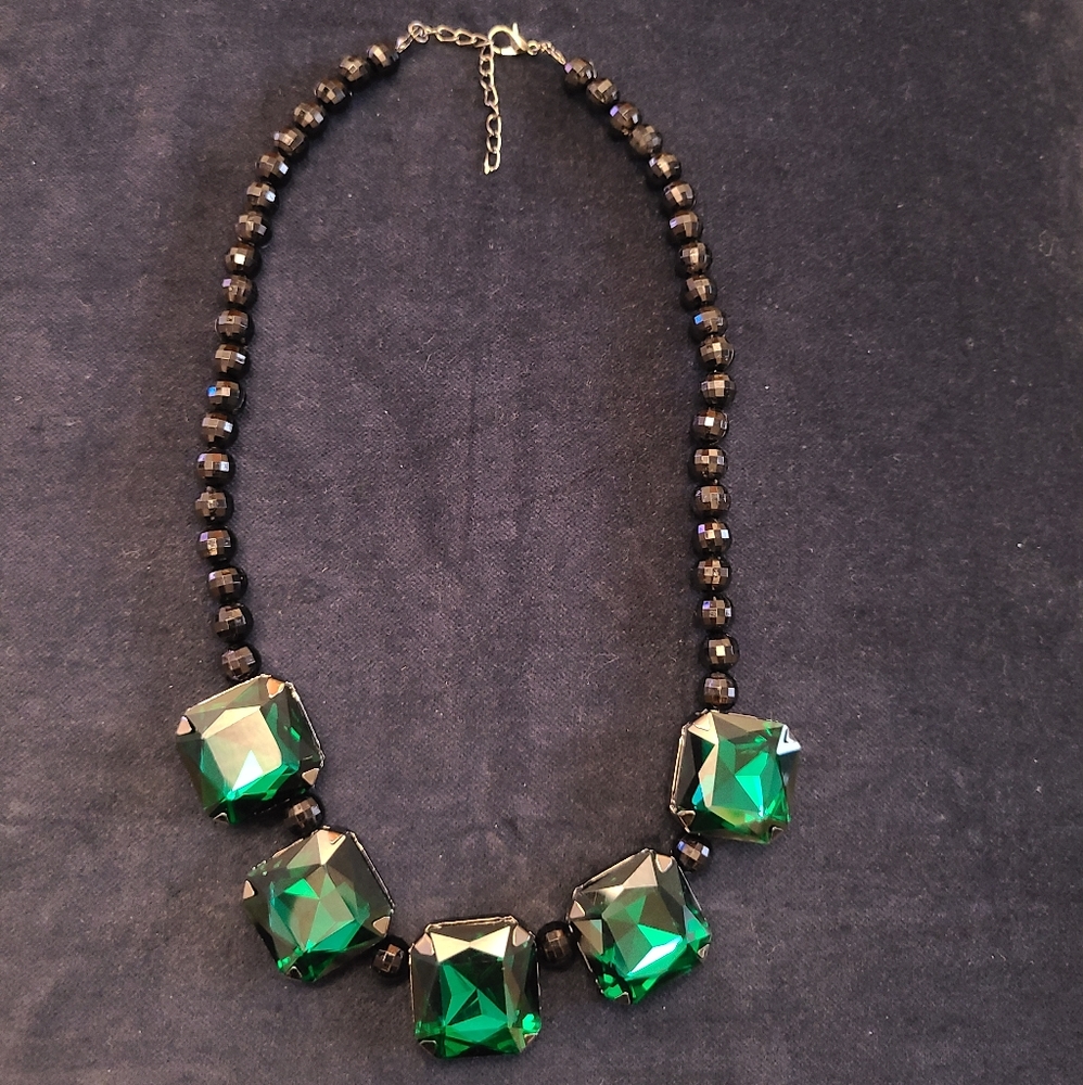 Green Gem Statement Necklace